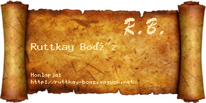 Ruttkay Boáz névjegykártya
